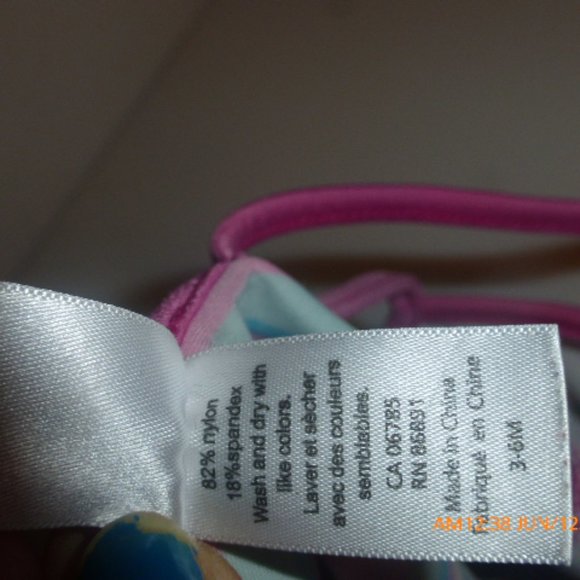 Little Tikes Baby BATHING SUIT 3-6 Months Baby Swim Suit - Picture 5 of 6